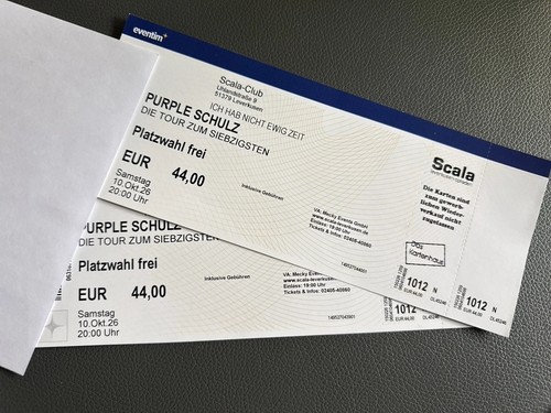 Purple schulz konzertkarten - schulz,